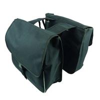 Dresco dubbele fietstas Basic Shopper 26 liter nylon donkergrijs - thumbnail