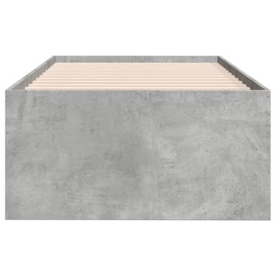 Slaapbank met lades zonder matras 90x190 cm betongrijs