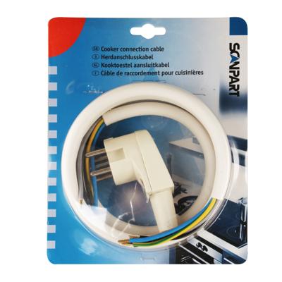 Scanpart oven aansluitkabel 5x2.50mm 2,5m + perilex Inbouw accessoire Wit