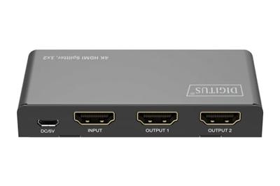Digitus DS-55336 1 + 2 poorten HDMI-splitter LED-weergave, Met status-LEDs, Met metalen behuizing, Individueel schakelbaar, Ultra HD-geschikt 3840 x 3840 Pixel Digitus DS-55336 1 + 2 poorten HDMI-splitter LED-weergave, Met status-LEDs, Met metalen behuizing, Individueel schakelbaar, Ultra HD-geschikt 3840 x 3840 Pixel