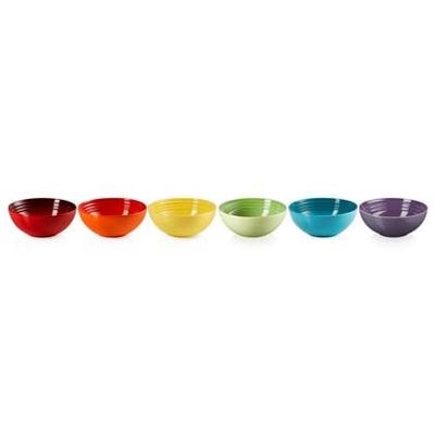 LE CREUSET - Vancouver - Dessertschaaltjes 16cm Regenboog 6-dlg