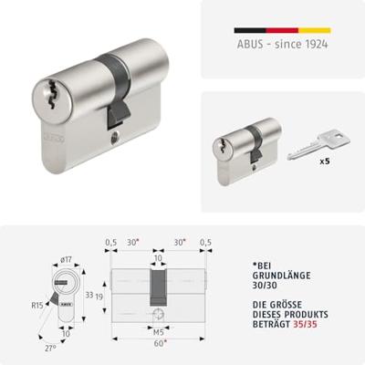 ABUS 598111 Dubbele profielcilinder 35 / 35mm