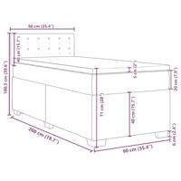 Boxspring met matras fluweel roze 90x200 cm - thumbnail