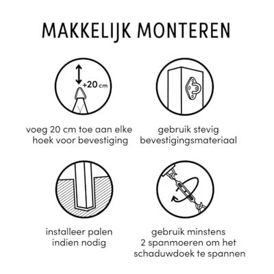 Nesling Coolfit schaduwdoek driehoek olijf 3.6 x 3.6 x 3.6 meter Nesling Coolfit schaduwdoek driehoek olijf 3.6 x 3.6 x 3.6 meter