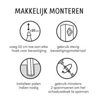 Nesling Coolfit schaduwdoek driehoek olijf 3.6 x 3.6 x 3.6 meter - thumbnail