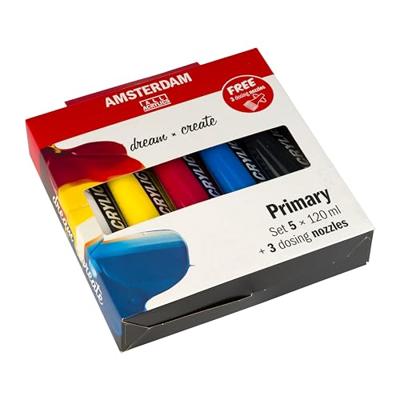 Bruynzeel Amsterdam standard series acrylverf primaire set 120ml, 5dlg. + 3 doseertuiten - thumbnail