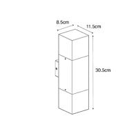 QAZQA Buiten wandlamp zwart met smoke kap 2-lichts IP44 - Denmark - thumbnail