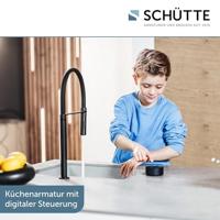 Schutte AQUADOT Digitale keukenkraan met smart control | Mat Zwart/Zwart | Met soft-touch slang - 99566 - thumbnail