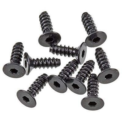 M2.6x8mm Hex Socket Tapping Flat Head (Black) (10pcs) (AXA0413)