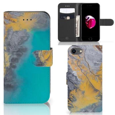 iPhone 7 | 8 | SE (2020) | SE (2022) | Bookcase | Marble Blue Gold