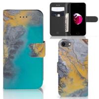 iPhone 7 | 8 | SE (2020) | SE (2022) | Bookcase | Marble Blue Gold - thumbnail