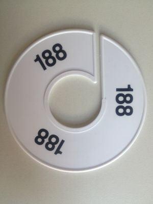 Maatring 11 cm wit/zwart 188