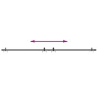 VidaXL Ophangset voor schuifdeur 213 cm koolstofstaal - thumbnail