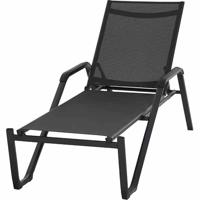 Siena Garden Tesoro M29537 Ligstoel Aluminium, Kunststof Antraciet (mat), Zwart, Zilver - thumbnail
