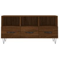 Tv-meubel 102x36x50 cm bewerkt hout bruineikenkleurig - thumbnail