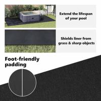 VidaXL Zwembad grondzeil zwart 420 x 220 x 0,1 cm niet-geweven stof - thumbnail