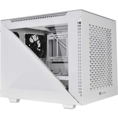 Thermaltake Divider 200 TG Air Snow Micro-tower PC-behuizing Wit 2 voorgeïnstalleerde ventilators, Zijvenster, Stoffilter
