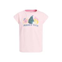WE Fashion T-shirt met printopdruk en pailletten roze - thumbnail