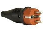 Showtec rubber schuko connector male 230V/240V rood - thumbnail
