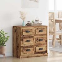 Dressoir met lade Oud Hout 70 x 35,5 x 67,5 cm Bewerkt hout - thumbnail
