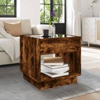 Salontafel met Infinity LED 50x50x50 cm gerookt eikenkleurig - thumbnail