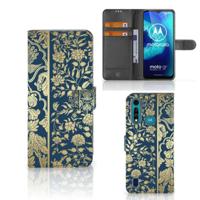 Motorola G8 Power Lite Hoesje Beige Flowers - thumbnail