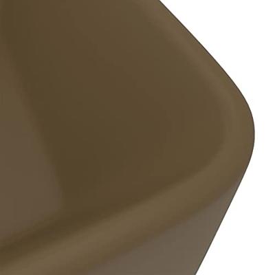 VidaXL Wastafel 41x30x12 cm keramiek matcrème