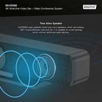 Digitus DS-55580 4K videoconferentiesysteem 3840 x 2160 Pixel Luidspreker, Microfoon, Snelle autotracking via AI, Standvoet, Stereomicrofoon, Voice tracking - thumbnail