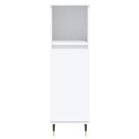 Badkamerkast 30x30x100 cm bewerkt hout wit - thumbnail