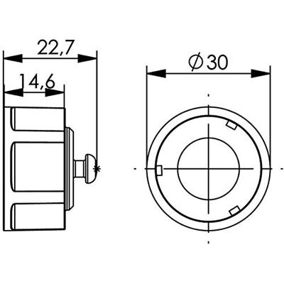 Telegärtner 100022773 STX V1 stofkap voor flenzen variant 1 Zwart 1 stuk(s)