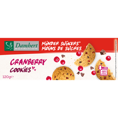Cranberry cookies minder suiker 120 Gram