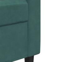 2-delige Loungeset met kussens en bolsters fluweel donkergroen - thumbnail