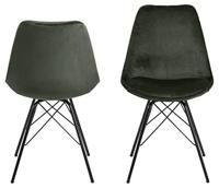 Bendt Eetkamerstoel 'Liva' Velvet, kleur Forest Green - thumbnail