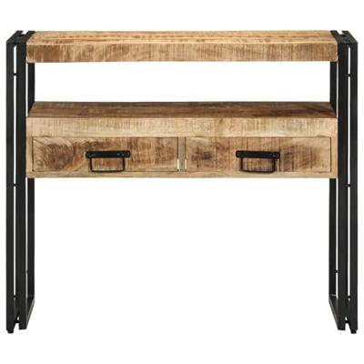 Wandtafel met lade Bruin 90 x 33 x 75 cm Massief Mango Hout