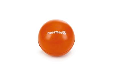 Rubber bal massief hondenspeeltje oranje 6.5 cm