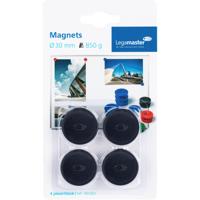 Magneet legamaster 30mm 850gr zwart 4 stuks - thumbnail