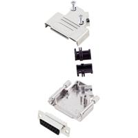 TRU COMPONENTS TCD45ZK15DMSK 7708688 D-sub female connectorset 45 ° Aantal polen: 15 Soldeerkelk 1 stuk(s) - thumbnail