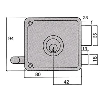 Overlay-slot UCEM 03012644 Monopunto Ijzer Links Overlay-slot UCEM 03012644 Monopunto Ijzer Links