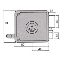 Overlay-slot UCEM 03012644 Monopunto Ijzer Links - thumbnail