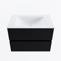 MONDIAZ VICA 70cm badmeubel onderkast Urban 2 lades. Wastafel CLOUD midden 1 kraangat, kleur Talc. - thumbnail