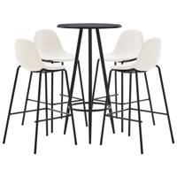 vidaXL 5-delige Barset stof crème - thumbnail