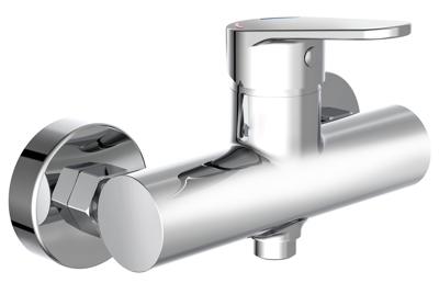 FUTURA ééngreepsmengkraan douche, chroom duurzaam verchroming - conform DIN EN 248 bijzonder stil - geluidsklasse A geluidsarme, verwisselbare 35 mm-cartouche ½" (Ø ca. 1,9 cm) verbinding voor