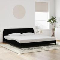 Bedframe "Dover" 200x200 cm fluweel zwart - thumbnail