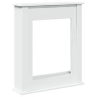 Haardombouw 75x20x87,5 cm bewerkt hout wit - thumbnail