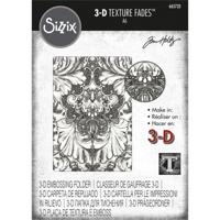 Sizzix • tim holtz 3-d texture fades embossing folder damask - thumbnail