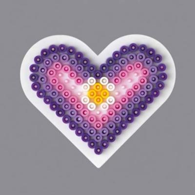 Hama Strijkkralen grondplaat hart klein transparant Hama Strijkkralen grondplaat hart klein transparant