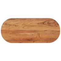 Tafelblad ovaal 100x40x3,8 cm massief acaciahout - thumbnail