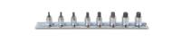 Beta 8-delig set schroevendraaierdoppen voor binnenzeskant schroeven, 1/4" aansluiting, verchroomd 900ME/SB8 - 009000518 - thumbnail