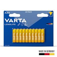 Varta 4103 alkaline batterij AAA geel 20 stuks - thumbnail