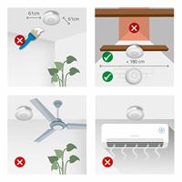 Nedis DTCTSC10WT2 Rookmelder En14604 Verbindbaar Set Van 2 Melders - thumbnail